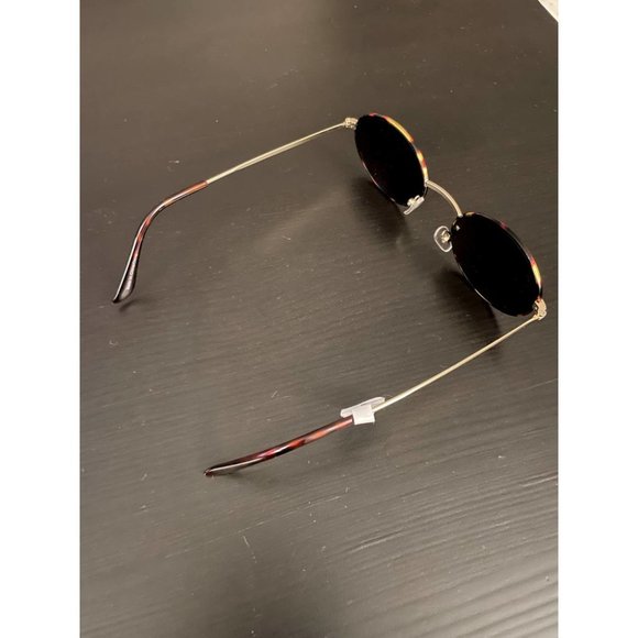 URBAN OUTFITTERS OVAL METAL SUNGLASSES GOLD AND BROWN NEW WITH TAG - Picture 3 of 6